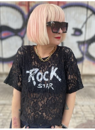 Cami Rock Star encaje negra